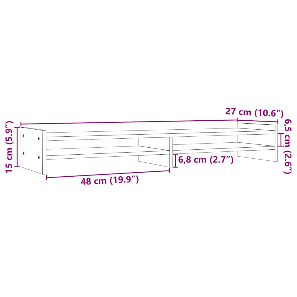 8720845580070_g_en_hd_6 vidaXL Monitor Stand 100x27x15 cm Solid Wood Pine - Image 8