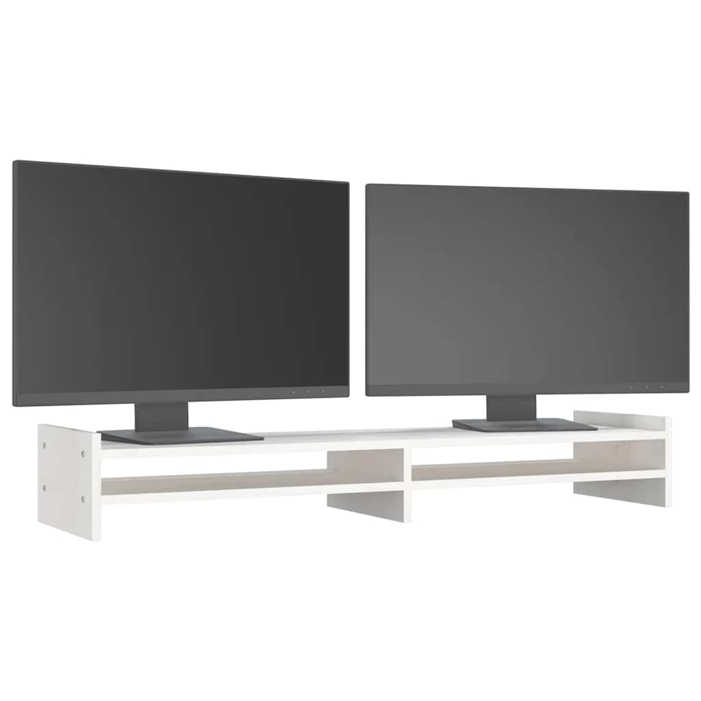 8720845580087_g_en_hd_2 vidaXL Monitor Stand White 100x27x15 cm Solid Wood Pine - Image 4