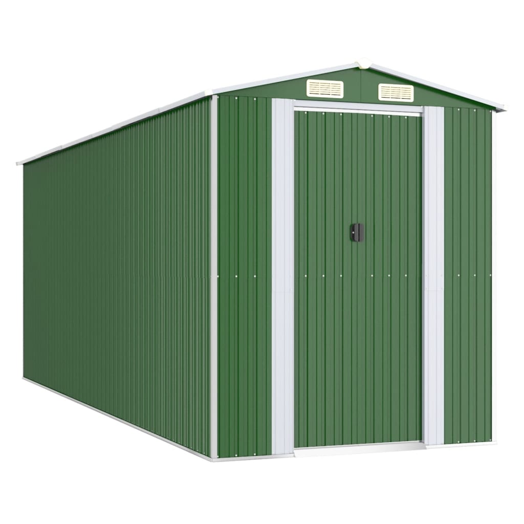 8720845581916_a_en_hd_1 vidaXL Garden Shed Green 192x523x223 cm Galvanised Steel - Image 2