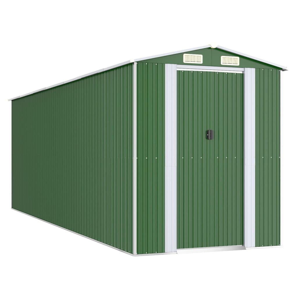8720845581923_a_en_hd_1 vidaXL Garden Shed Green 192x606x223 cm Galvanised Steel - Image 2
