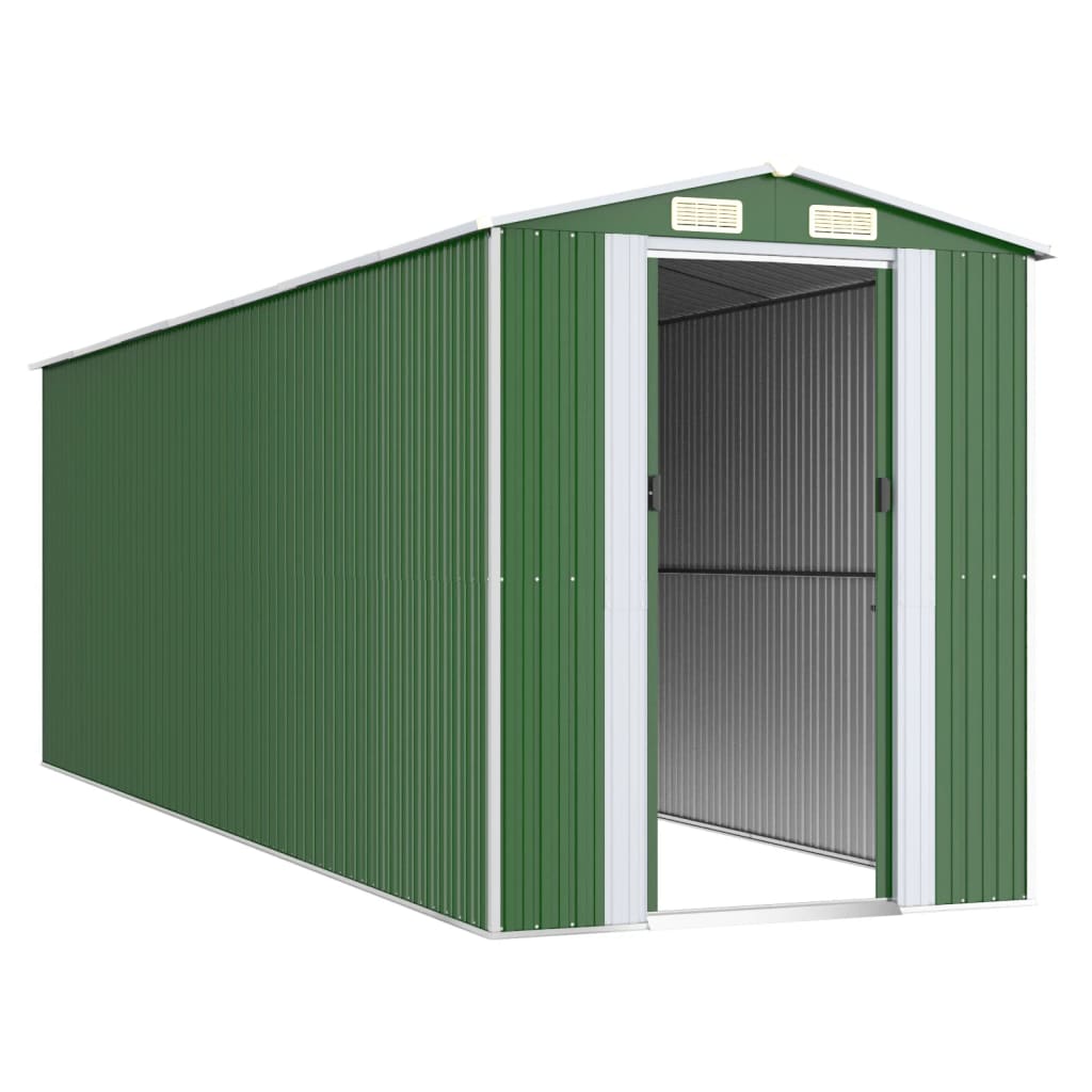 8720845581923_g_en_hd_1 vidaXL Garden Shed Green 192x606x223 cm Galvanised Steel - Image 3
