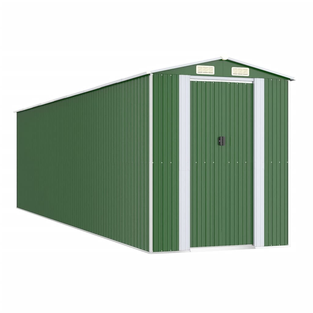 8720845581947_a_en_hd_1 vidaXL Garden Shed Green 192x772x223 cm Galvanised Steel - Image 2