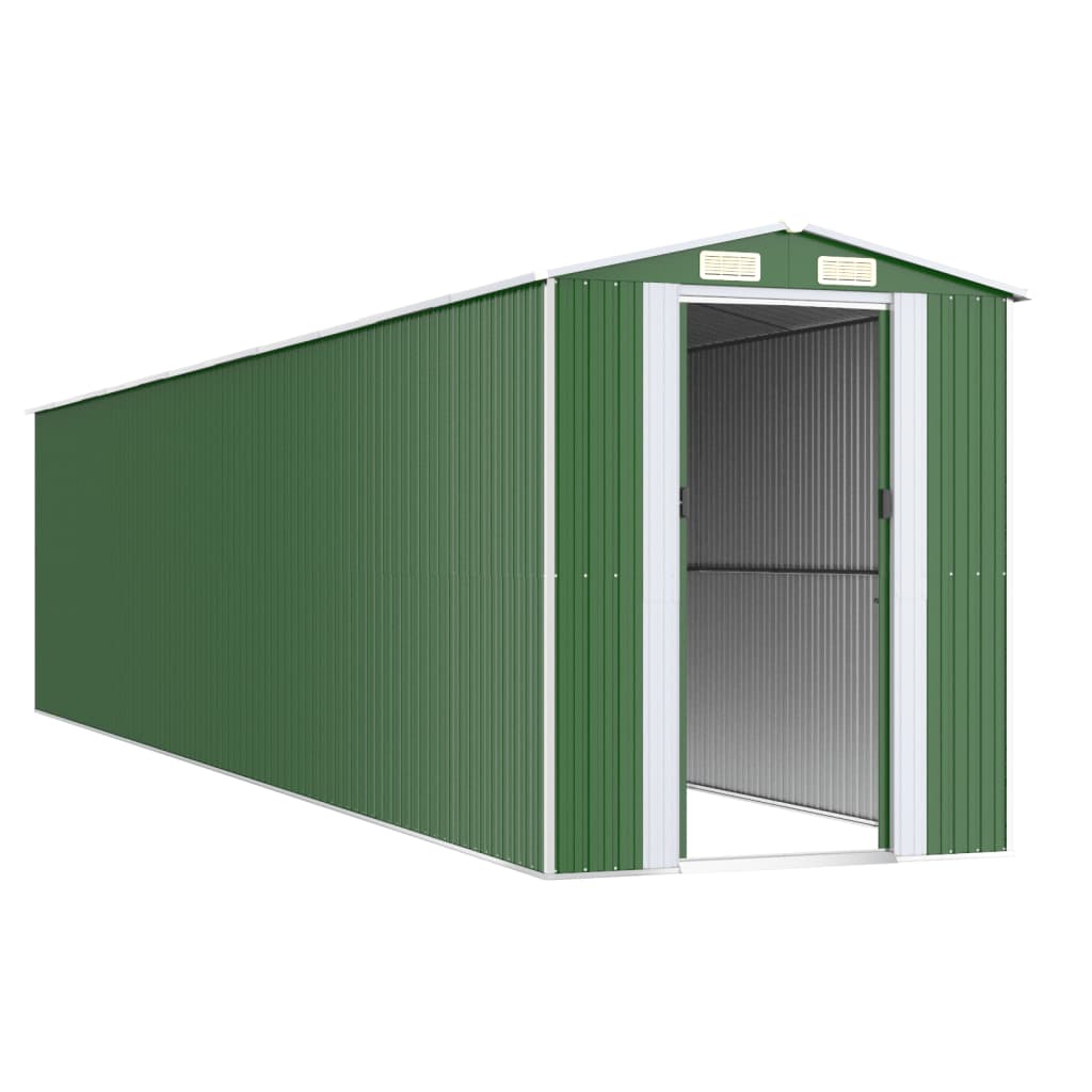 8720845581961_g_en_hd_1 vidaXL Garden Shed Green 192x938x223 cm Galvanised Steel - Image 3