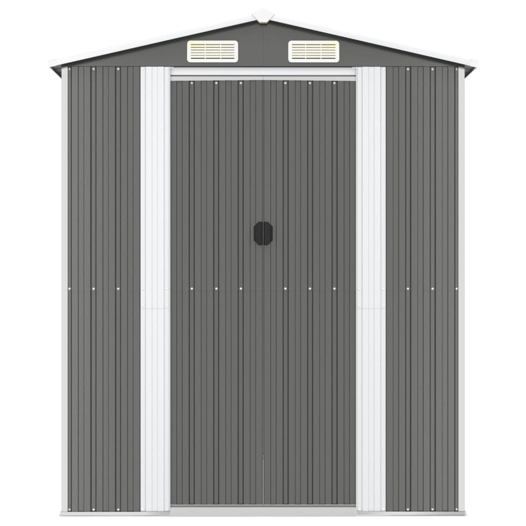 8720845581985_g_en_hd_1 vidaXL Garden Shed Light Grey 192x191x223 cm Galvanised Steel - Image 3