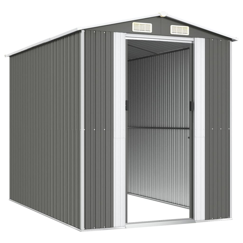 8720845581992_g_en_hd_2 vidaXL Garden Shed Light Grey 192x274x223 cm Galvanised Steel - Image 4