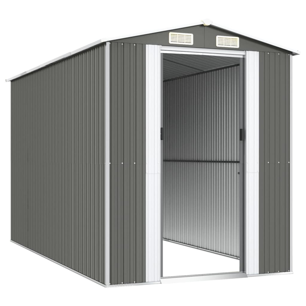 8720845582005_g_en_hd_2 vidaXL Garden Shed Light Grey 192x357x223 cm Galvanised Steel - Image 4