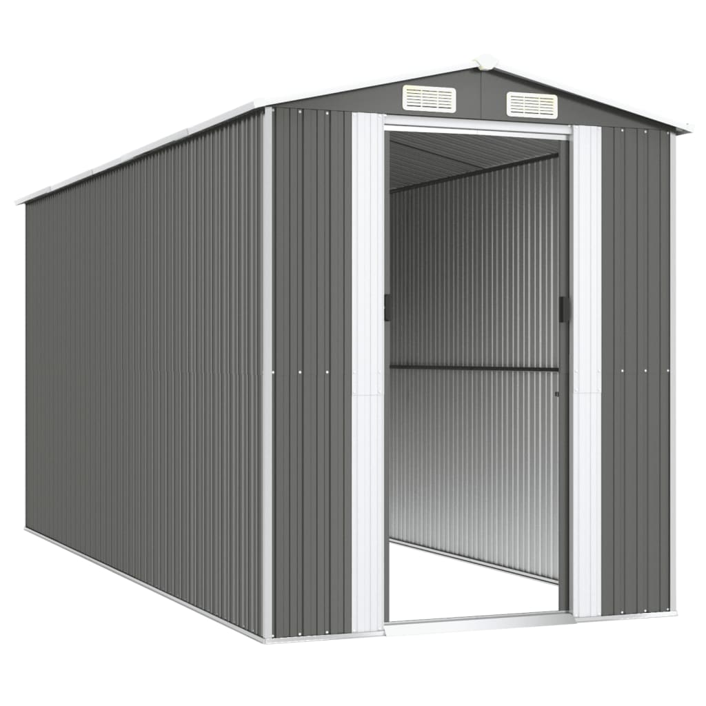 8720845582012_g_en_hd_2 vidaXL Garden Shed Light Grey 192x440x223 cm Galvanised Steel - Image 4