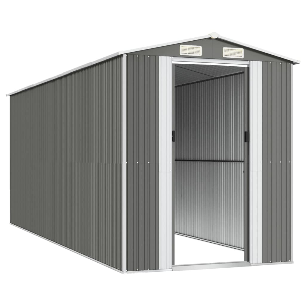 8720845582029_g_en_hd_2 vidaXL Garden Shed Light Grey 192x523x223 cm Galvanised Steel - Image 4