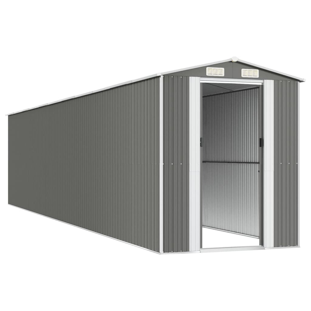 8720845582074_g_en_hd_2 vidaXL Garden Shed Light Grey 192x938x223 cm Galvanised Steel - Image 4