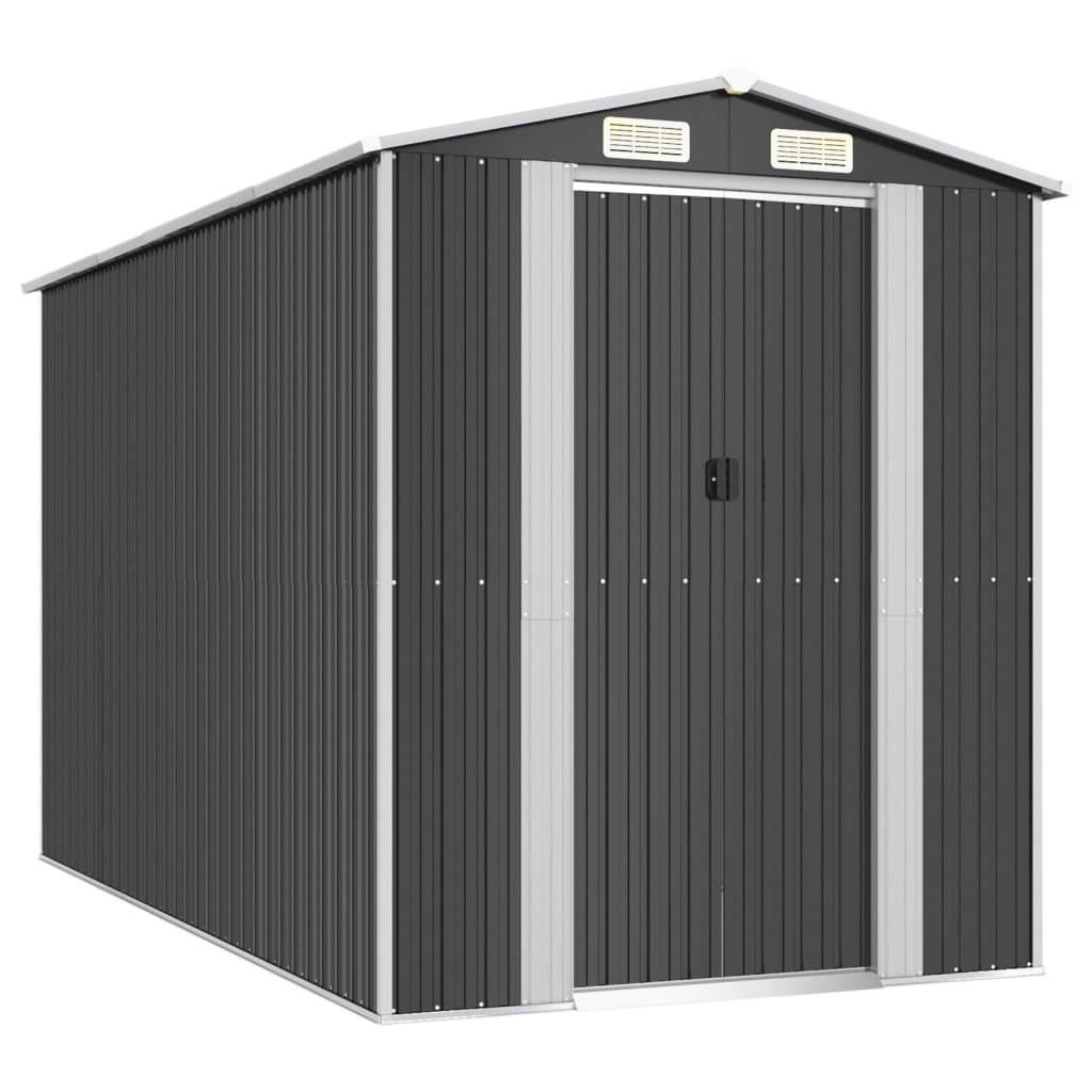 8720845582111_a_en_hd_1 vidaXL Garden Shed Anthracite 192x357x223 cm Galvanised Steel - Image 2