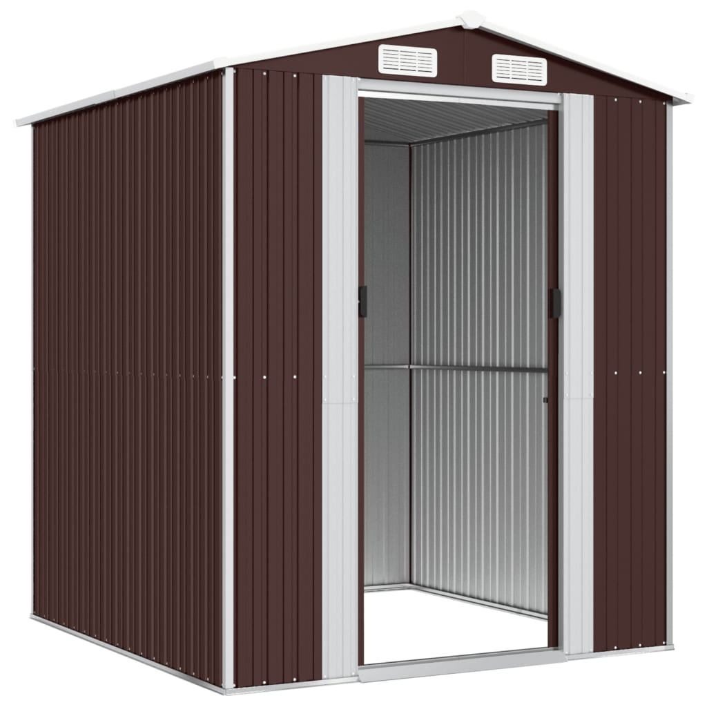 8720845582203_g_en_hd_2 vidaXL Garden Shed Dark Brown 192x191x223 cm Galvanised Steel - Image 4