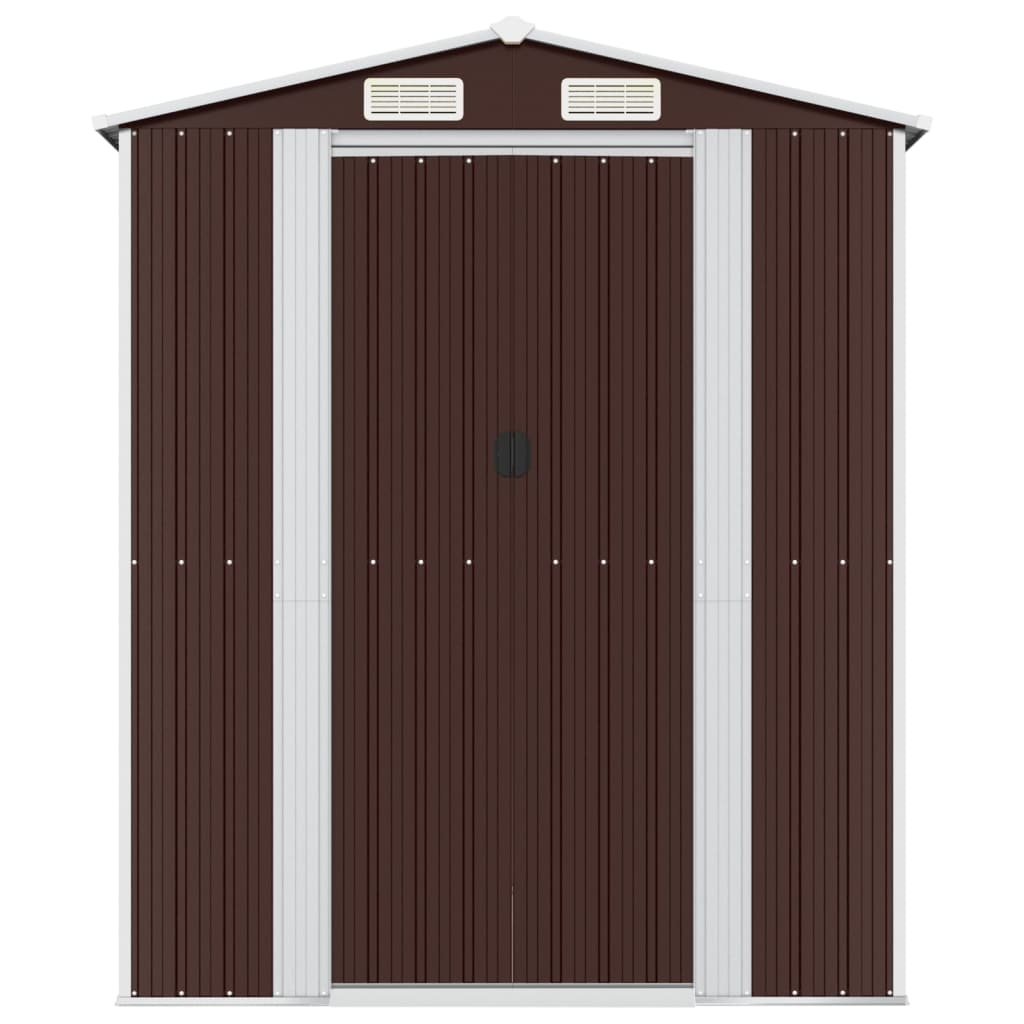 8720845582210_g_en_hd_1 vidaXL Garden Shed Dark Brown 192x274x223 cm Galvanised Steel - Image 3