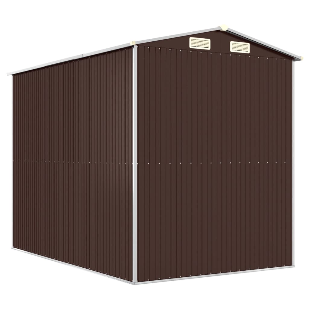 8720845582210_g_en_hd_4 vidaXL Garden Shed Dark Brown 192x274x223 cm Galvanised Steel - Image 6