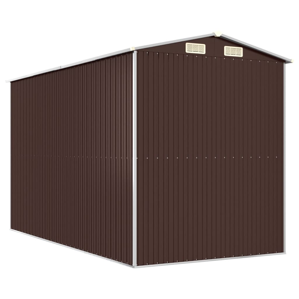 8720845582227_g_en_hd_4 vidaXL Garden Shed Dark Brown 192x357x223 cm Galvanised Steel - Image 6