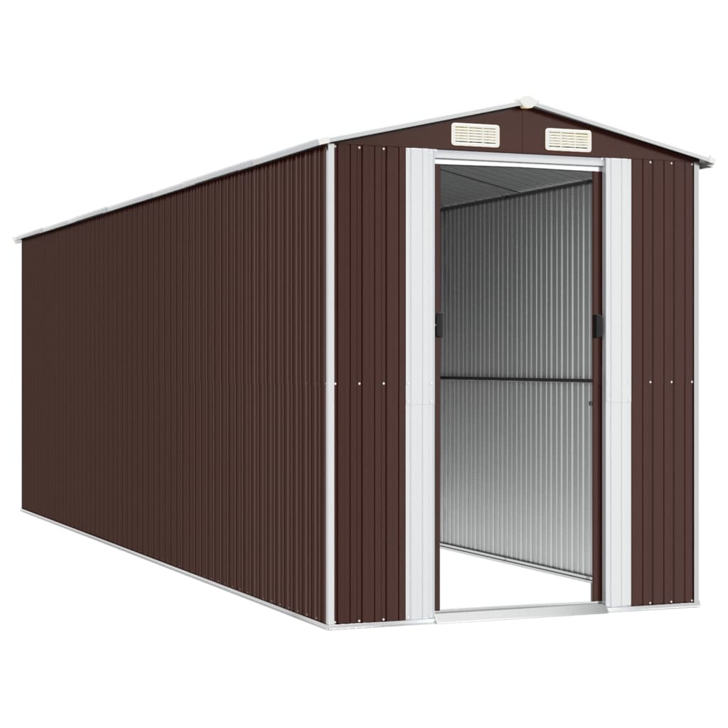 8720845582258_g_en_hd_2 vidaXL Garden Shed Dark Brown 192x606x223 cm Galvanised Steel - Image 4