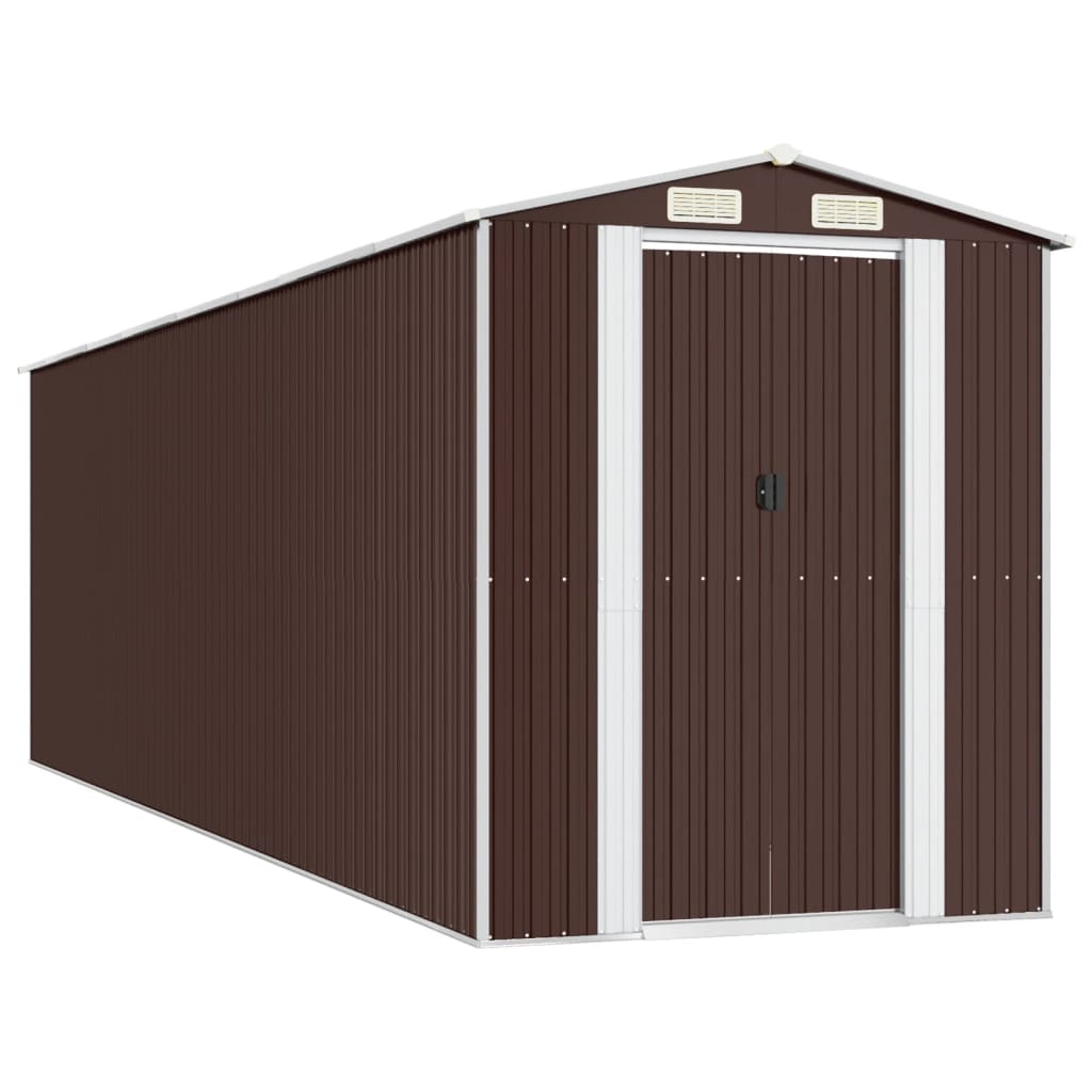 8720845582265_a_en_hd_1 vidaXL Garden Shed Dark Brown 192x689x223 cm Galvanised Steel - Image 2