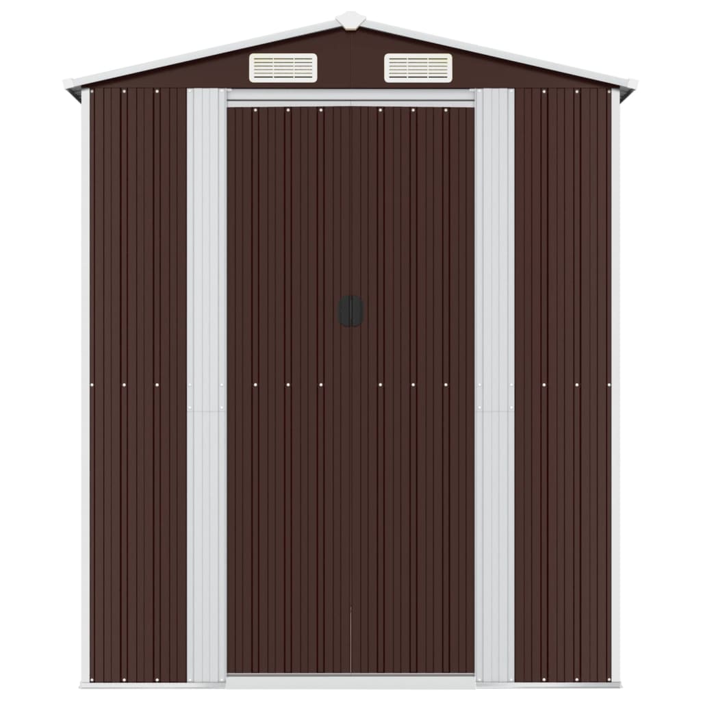 8720845582265_g_en_hd_1 vidaXL Garden Shed Dark Brown 192x689x223 cm Galvanised Steel - Image 3
