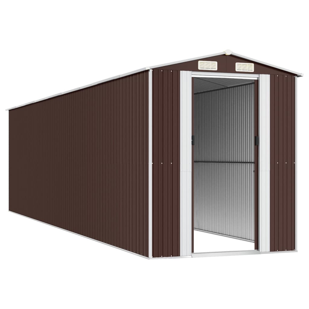 8720845582272_g_en_hd_2 vidaXL Garden Shed Dark Brown 192x772x223 cm Galvanised Steel - Image 4