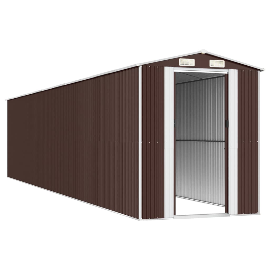 8720845582296_g_en_hd_2 vidaXL Garden Shed Dark Brown 192x938x223 cm Galvanised Steel - Image 4