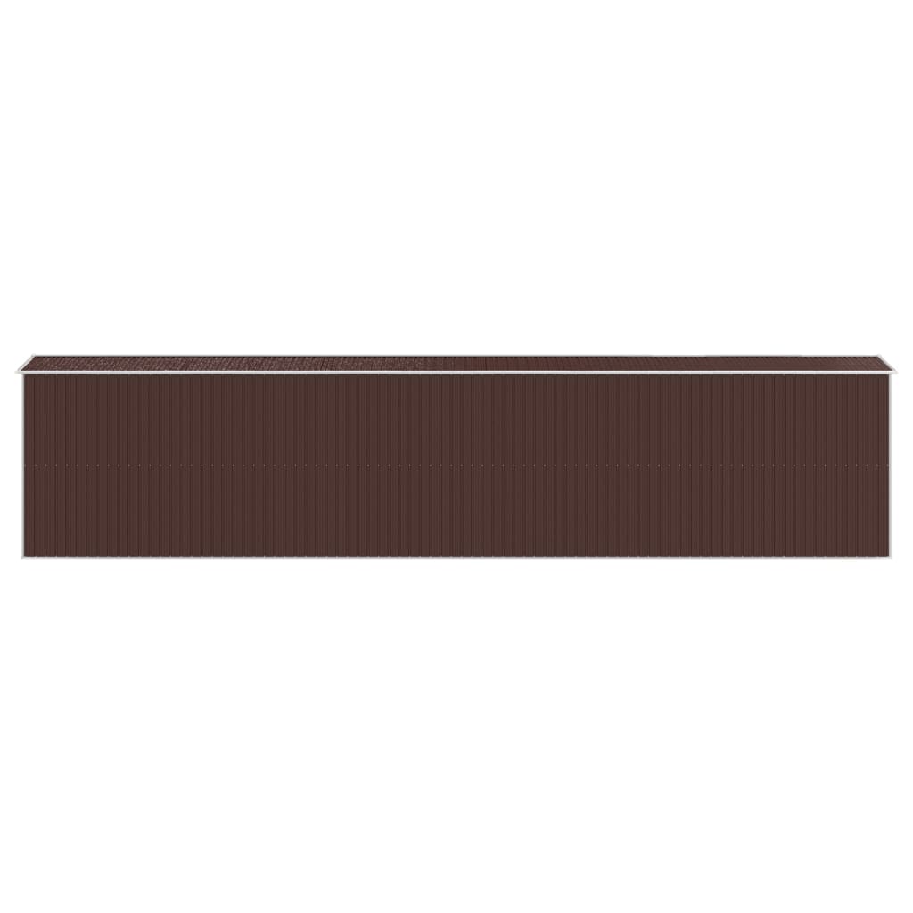 8720845582296_g_en_hd_3 vidaXL Garden Shed Dark Brown 192x938x223 cm Galvanised Steel - Image 5