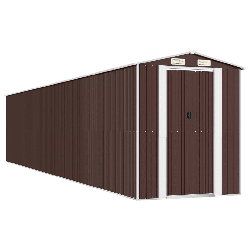 8720845582302_a_en_hd_1 vidaXL Garden Shed Dark Brown 192x1021x223 cm Galvanised Steel - Image 2