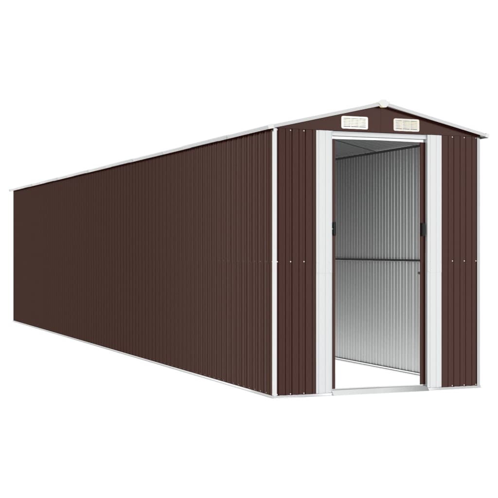 8720845582302_g_en_hd_2 vidaXL Garden Shed Dark Brown 192x1021x223 cm Galvanised Steel - Image 4