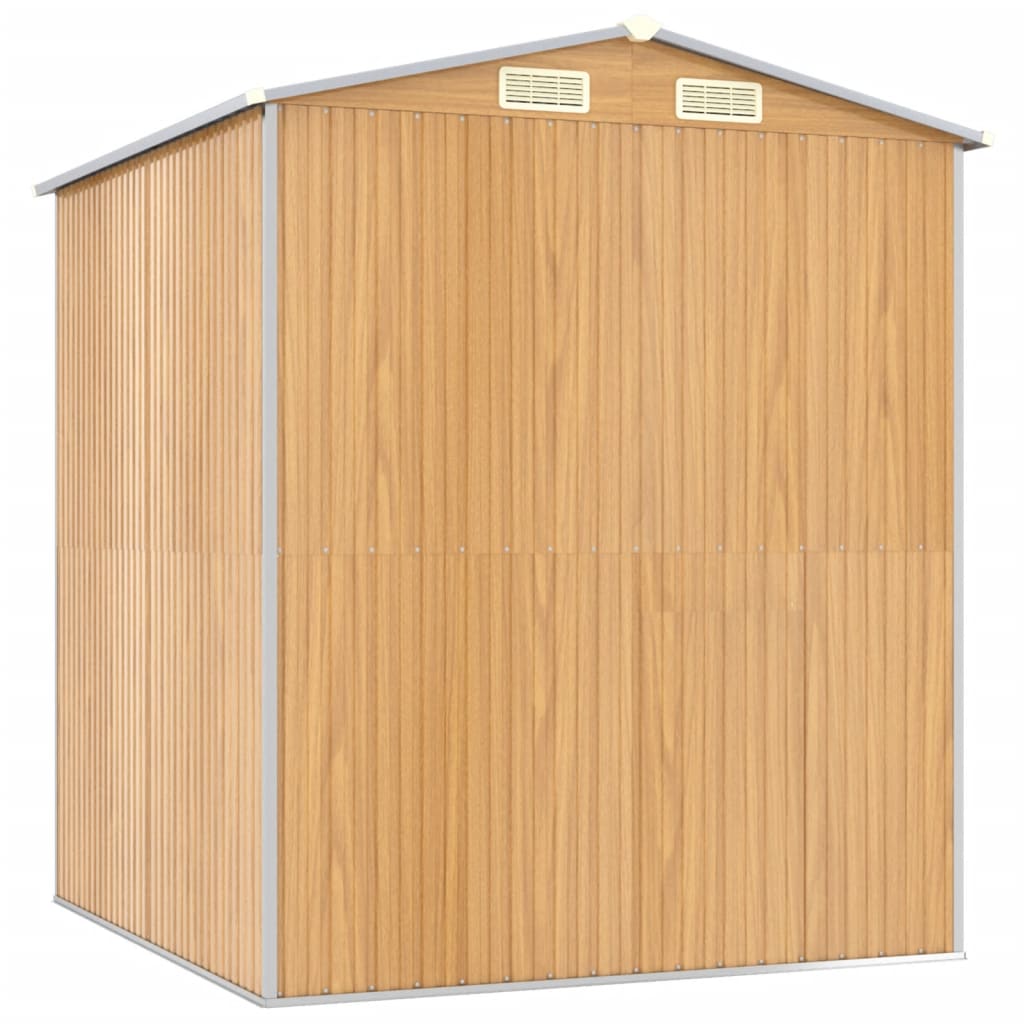 8720845582319_g_en_hd_4 vidaXL Garden Shed Light Brown 192x191x223 cm Galvanised Steel - Image 6