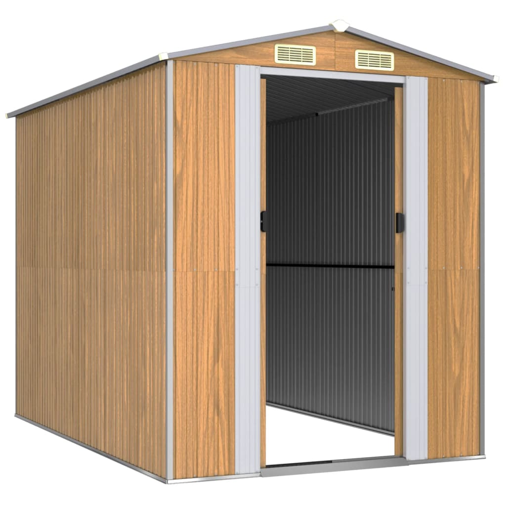 8720845582326_g_en_hd_1 vidaXL Garden Shed Light Brown 192x274x223 cm Galvanised Steel - Image 3
