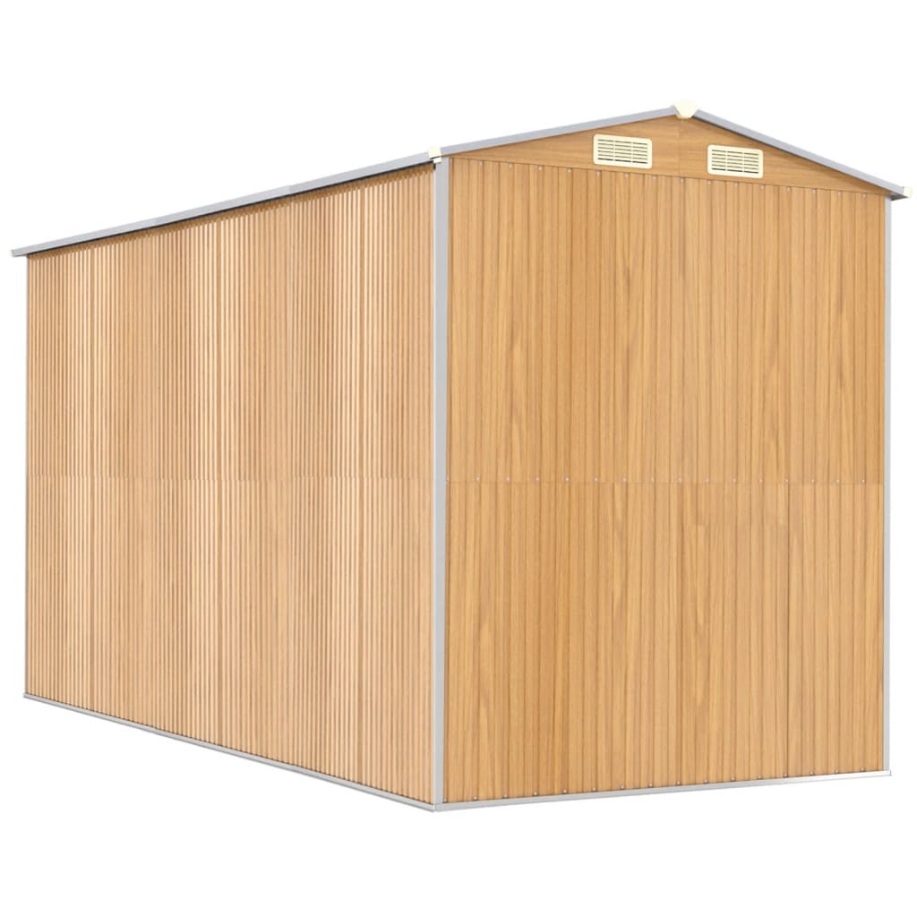 8720845582333_g_en_hd_4 vidaXL Garden Shed Light Brown 192x357x223 cm Galvanised Steel - Image 6