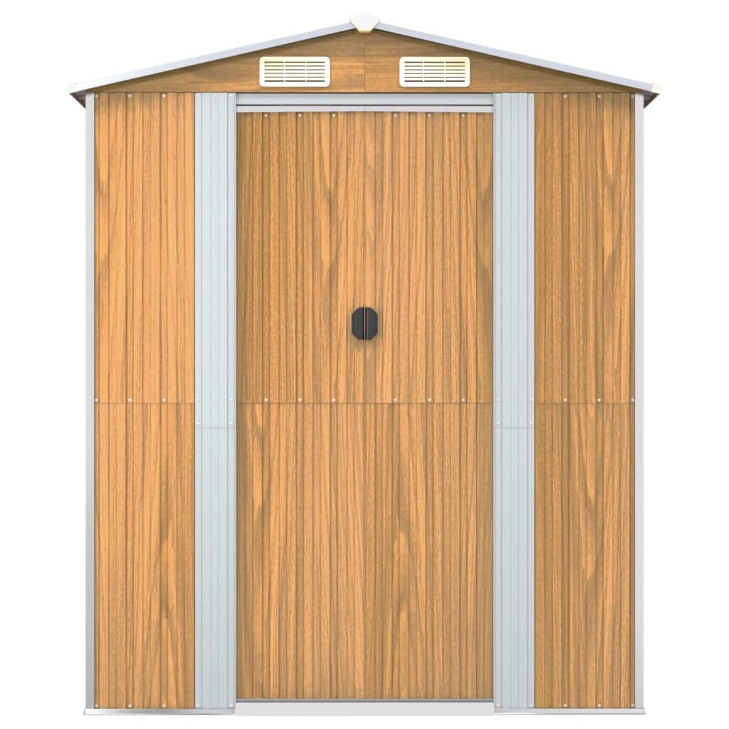 8720845582340_g_en_hd_2 vidaXL Garden Shed Light Brown 192x440x223 cm Galvanised Steel - Image 4