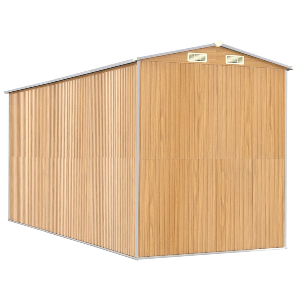 8720845582340_g_en_hd_4 vidaXL Garden Shed Light Brown 192x440x223 cm Galvanised Steel - Image 6