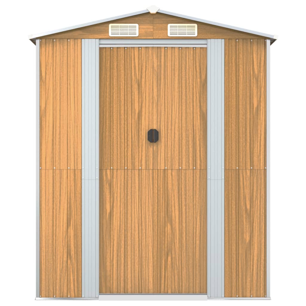 8720845582364_g_en_hd_2 vidaXL Garden Shed Light Brown 192x606x223 cm Galvanised Steel - Image 4