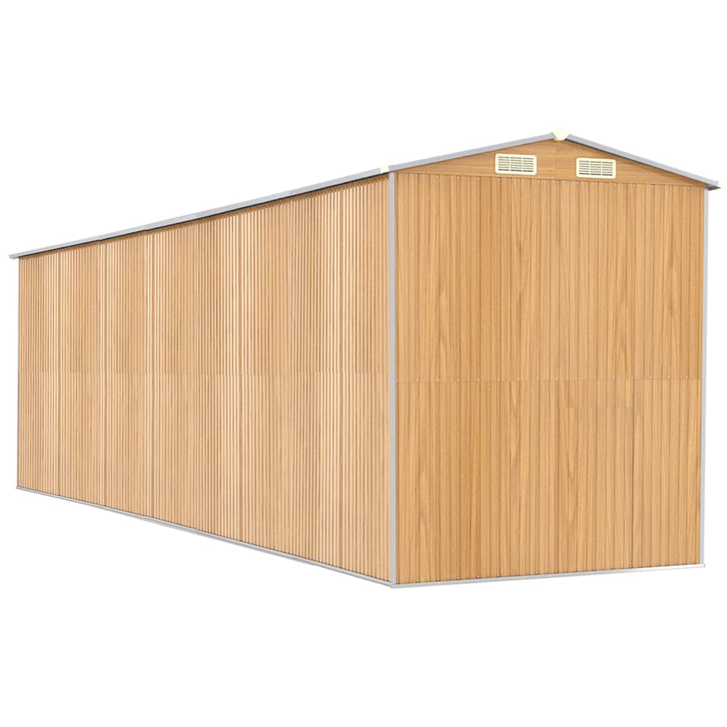 8720845582371_g_en_hd_4 vidaXL Garden Shed Light Brown 192x689x223 cm Galvanised Steel - Image 6