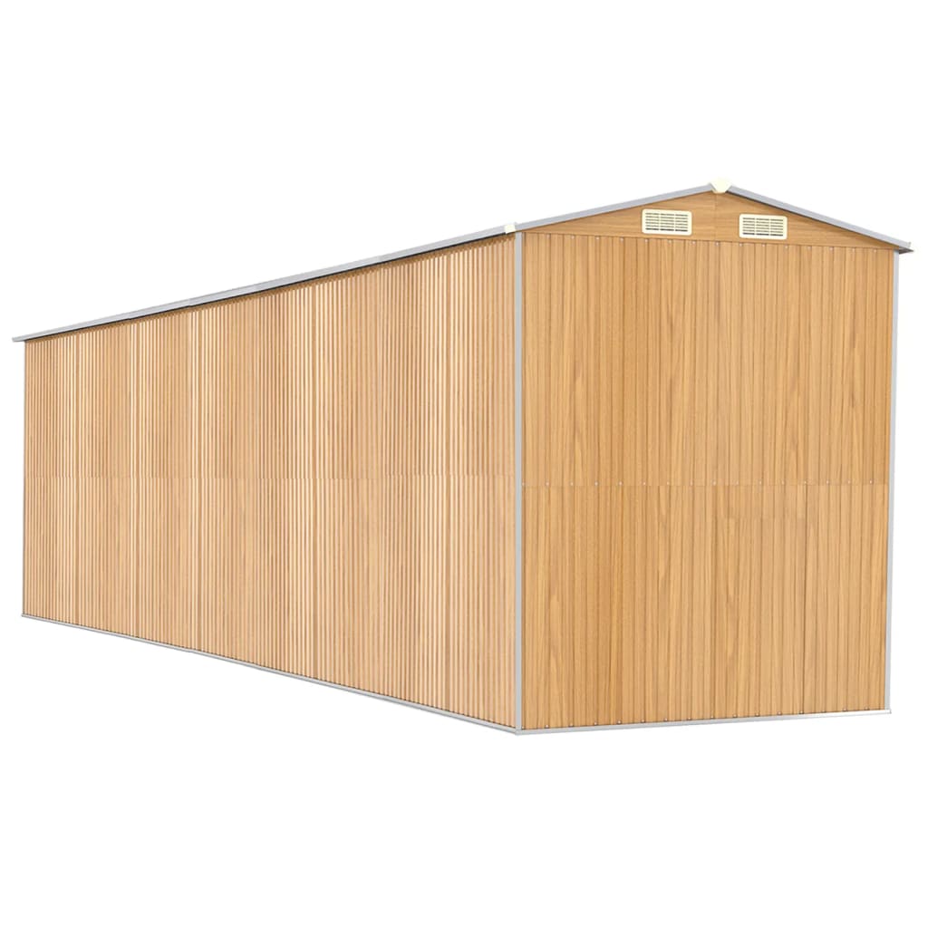 8720845582388_g_en_hd_4 vidaXL Garden Shed Light Brown 192x772x223 cm Galvanised Steel - Image 6