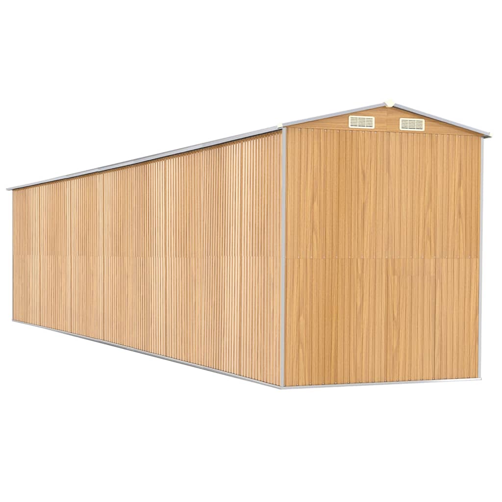 8720845582401_g_en_hd_4 vidaXL Garden Shed Light Brown 192x938x223 cm Galvanised Steel - Image 6