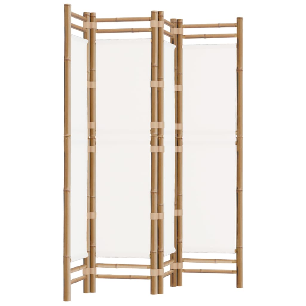 8720845600631_a_en_hd_1 vidaXL Folding 4-Panel Room Divider 160 cm Bamboo and Canvas - Image 2