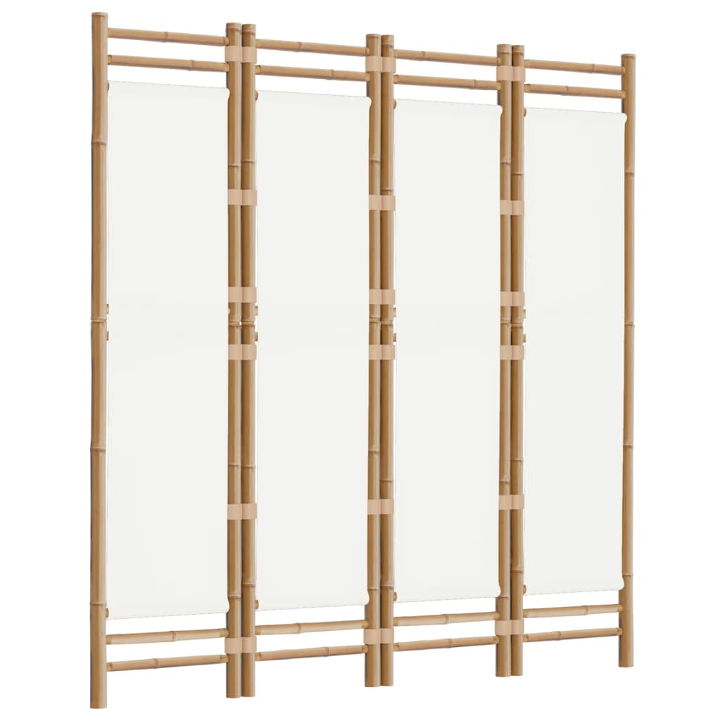 8720845600631_g_en_hd_1 vidaXL Folding 4-Panel Room Divider 160 cm Bamboo and Canvas - Image 3