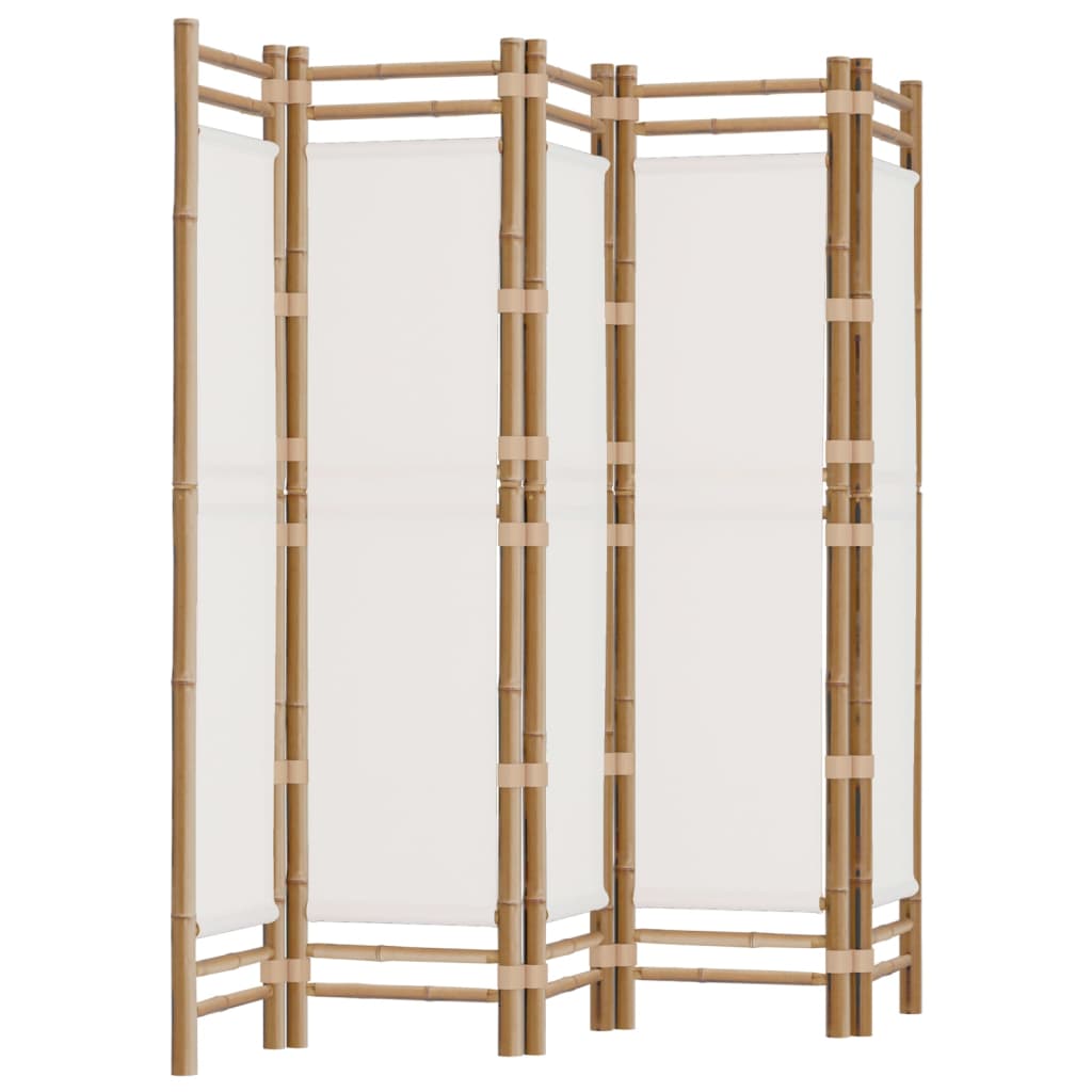 8720845600648_a_en_hd_1 vidaXL Folding 5-Panel Room Divider 200 cm Bamboo and Canvas - Image 2