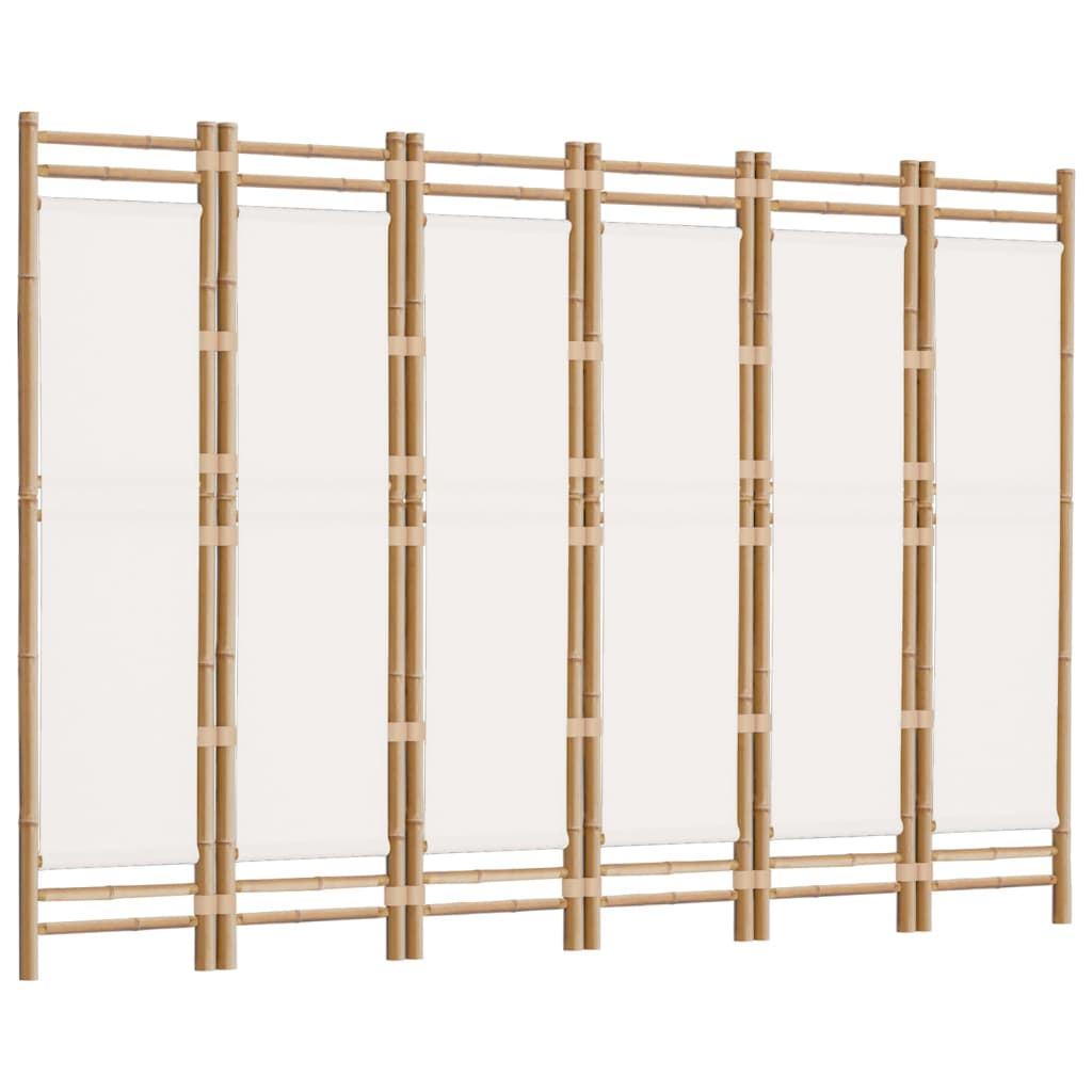8720845600655_g_en_hd_1 vidaXL Folding 6-Panel Room Divider 240 cm Bamboo and Canvas - Image 3