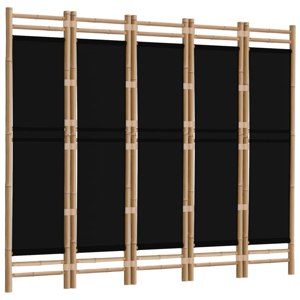 8720845600686_g_en_hd_1 vidaXL Folding 5-Panel Room Divider 200 cm Bamboo and Canvas - Image 3