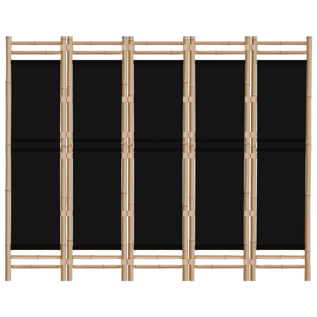 8720845600686_g_en_hd_2 vidaXL Folding 5-Panel Room Divider 200 cm Bamboo and Canvas - Image 4