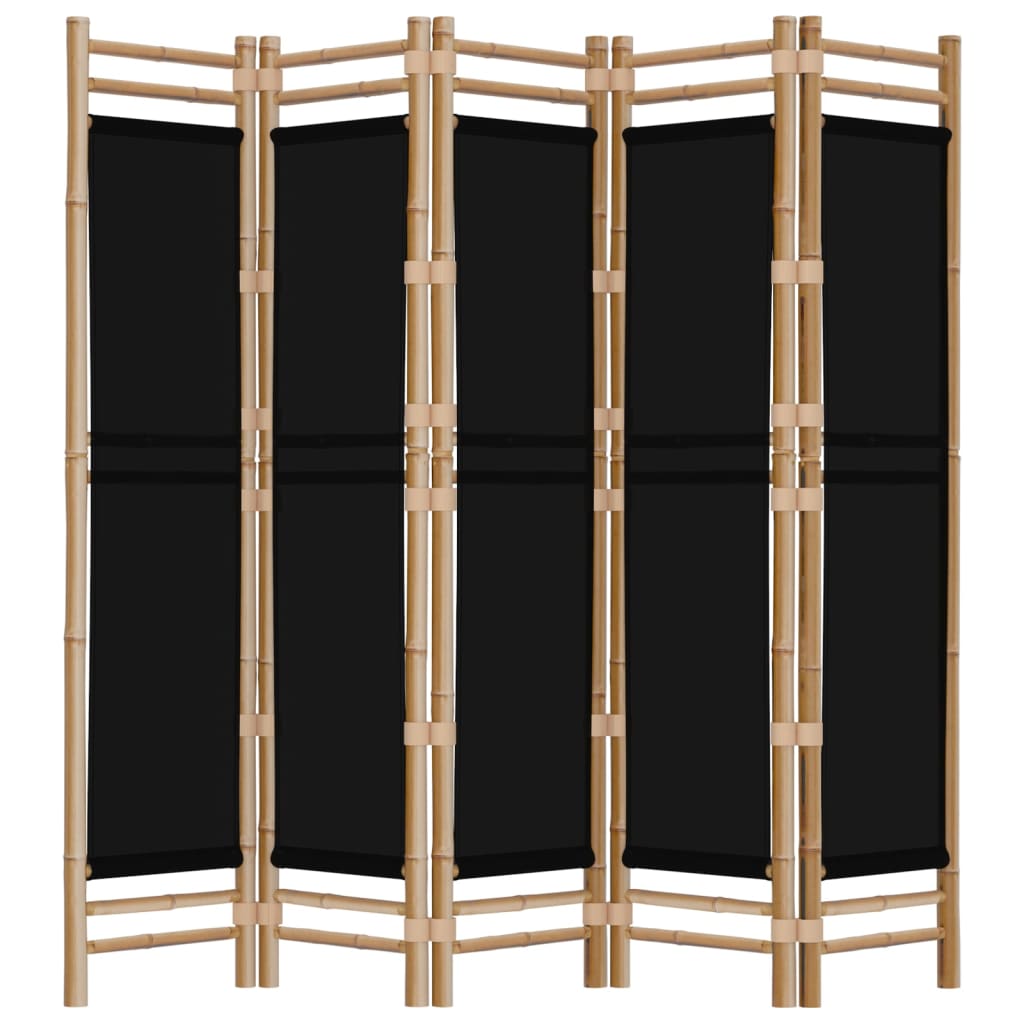 8720845600686_g_en_hd_3 vidaXL Folding 5-Panel Room Divider 200 cm Bamboo and Canvas - Image 5