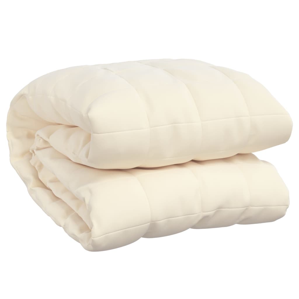 8720845601720_a_en_hd_1 vidaXL Weighted Blanket Light Cream 120x180 cm 5 kg Fabric - Image 2