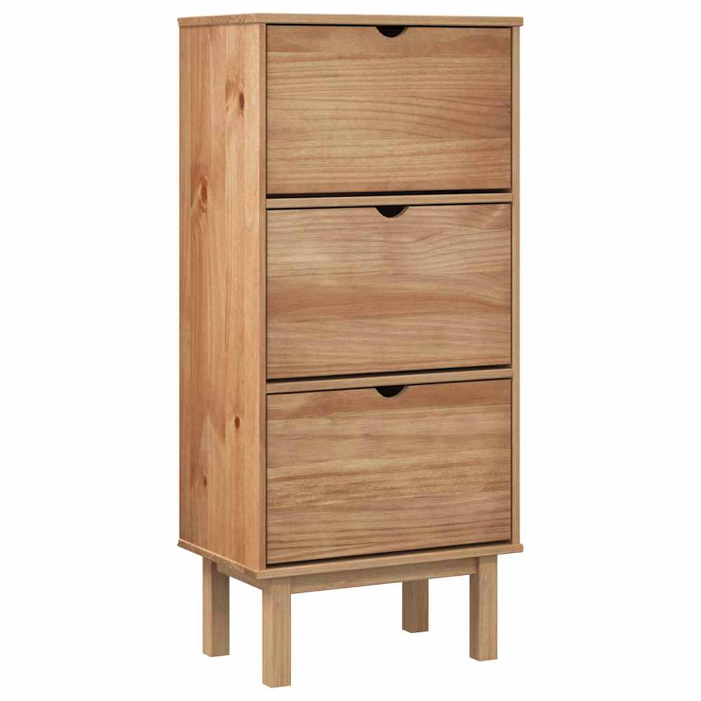 8720845602147_a_en_hd_1 vidaXL Shoe Cabinet OTTA with 3 Drawers Brown Solid Wood Pine - Image 2