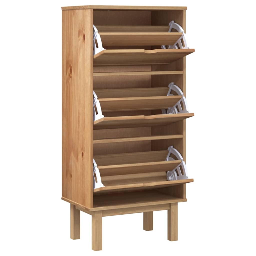 8720845602147_g_en_hd_1 vidaXL Shoe Cabinet OTTA with 3 Drawers Brown Solid Wood Pine - Image 4