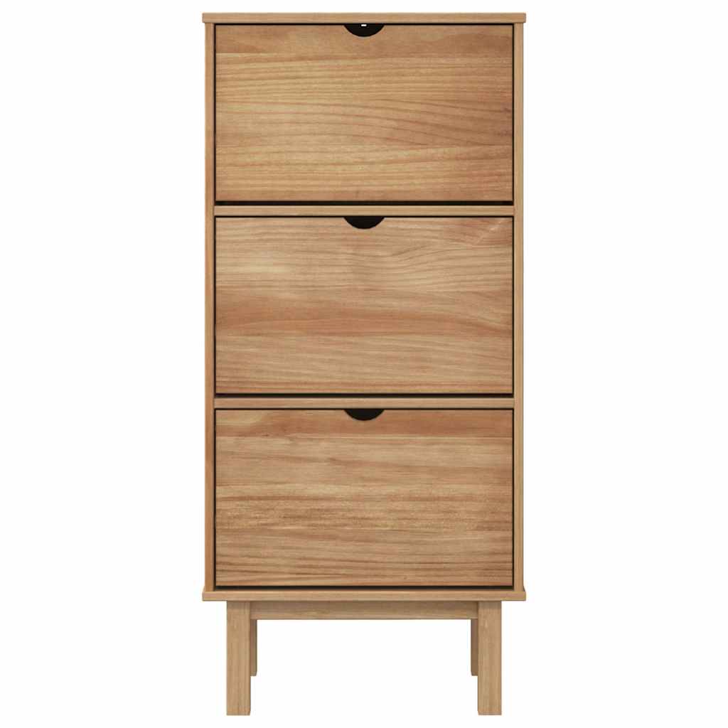 8720845602147_g_en_hd_2 vidaXL Shoe Cabinet OTTA with 3 Drawers Brown Solid Wood Pine - Image 5