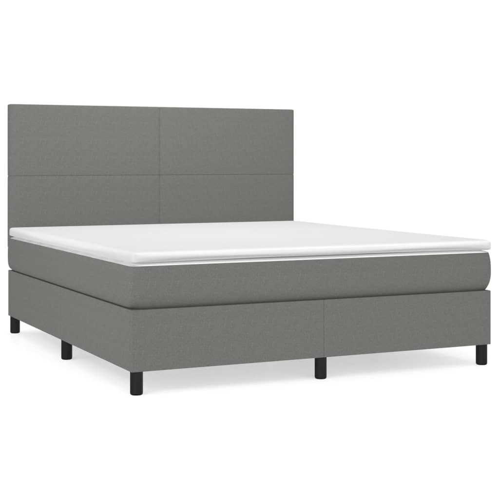 8720845602185_a_en_hd_1 vidaXL Box Spring Bed with Mattress Dark Grey 153x203 cm Queen Size Fabric - Image 2