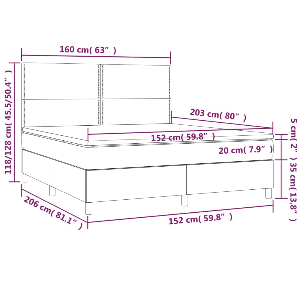 8720845602215_g_en_hd_5 vidaXL Box Spring Bed with Mattress Dark Grey 153x203 cm Queen Size Fabric - Image 7