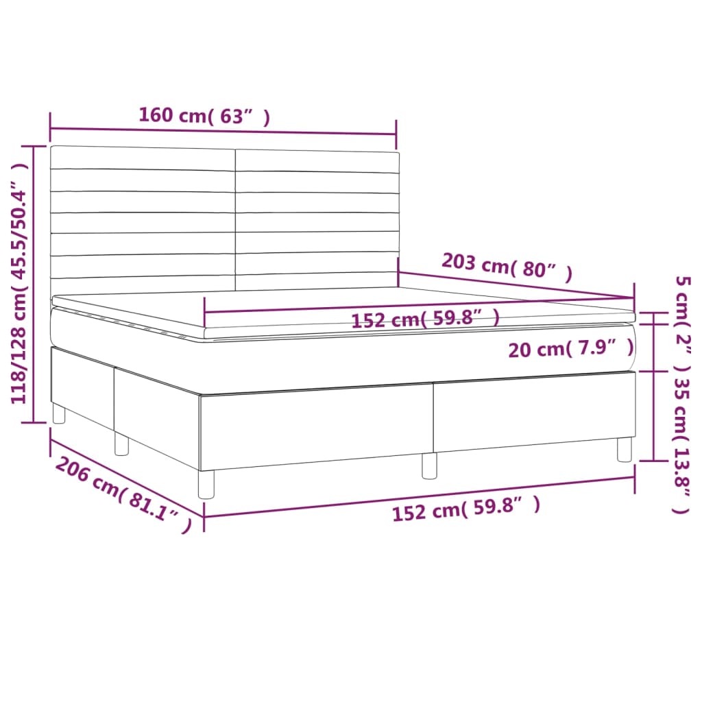 8720845602277_g_en_hd_5 vidaXL Box Spring Bed with Mattress Dark Grey 153x203 cm Queen Size Fabric - Image 7