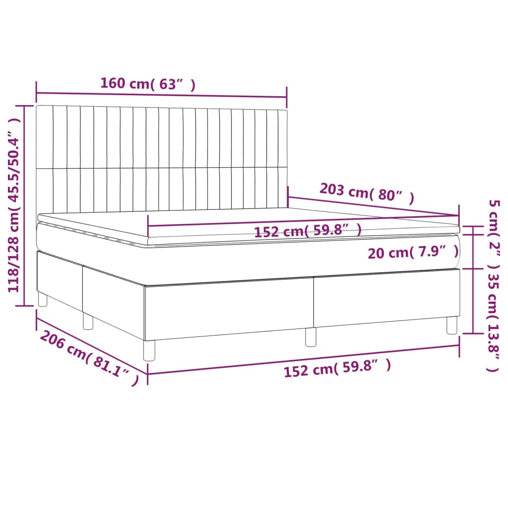 8720845602307_g_en_hd_5 vidaXL Box Spring Bed with Mattress Dark Grey 153x203 cm Queen Size Fabric - Image 7